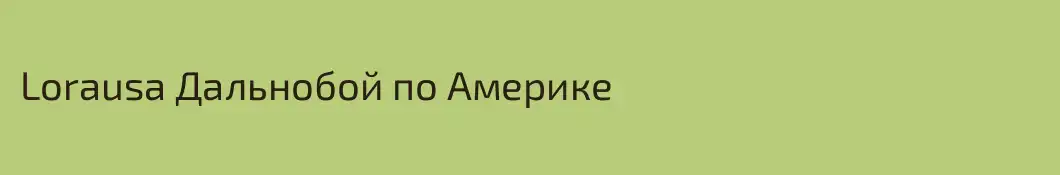 Lorausa Дальнобой по Америке